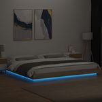 Casa si Gradina - Mobilier - Paturi si accesorii - Paturi - Cadru de pat cu LED stejar sonoma 180x200 cm lemn prelucrat - Infinity.ro