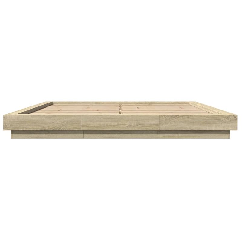 Casa si Gradina - Mobilier - Paturi si accesorii - Paturi - Cadru de pat cu LED stejar sonoma 180x200 cm lemn prelucrat - Infinity.ro