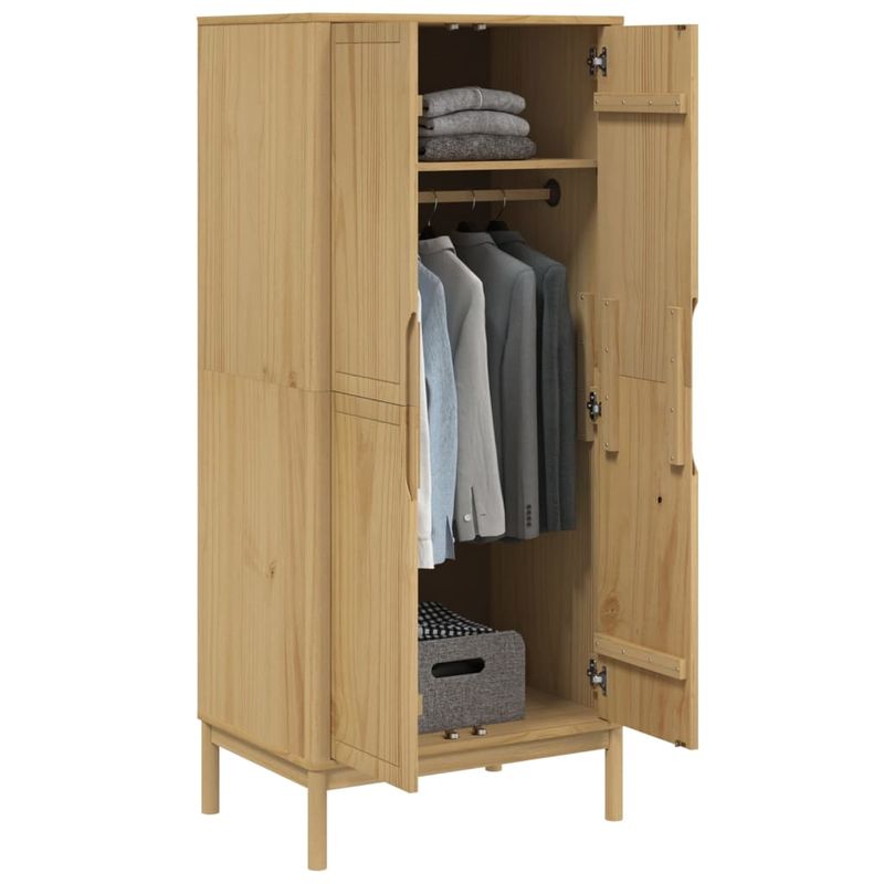 Casa si Gradina - Mobilier - Dulapuri si sifoniere - Sifoniere - Sifonier "FLORO", maro ceruit, 77x53x171 cm, lemn masiv pin - Infinity.ro