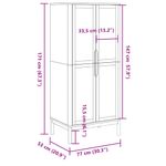 Casa si Gradina - Mobilier - Dulapuri si sifoniere - Sifoniere - Sifonier "FLORO", maro ceruit, 77x53x171 cm, lemn masiv pin - Infinity.ro