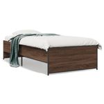 Casa si Gradina - Mobilier - Paturi si accesorii - Paturi - Cadru de pat, stejar maro, 90x200 cm, lemn prelucrat si metal - Infinity.ro