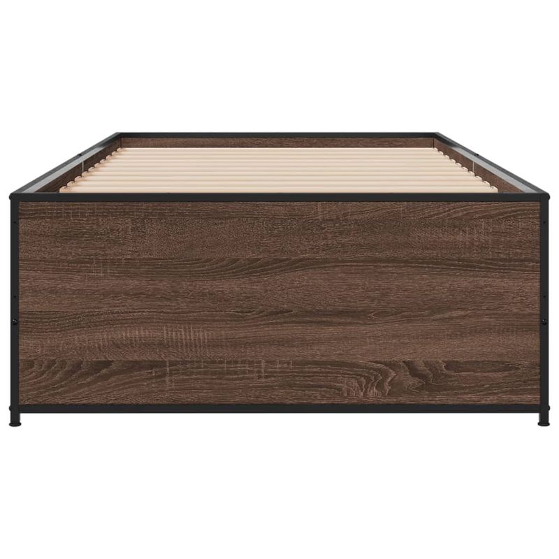 Casa si Gradina - Mobilier - Paturi si accesorii - Paturi - Cadru de pat, stejar maro, 90x200 cm, lemn prelucrat si metal - Infinity.ro