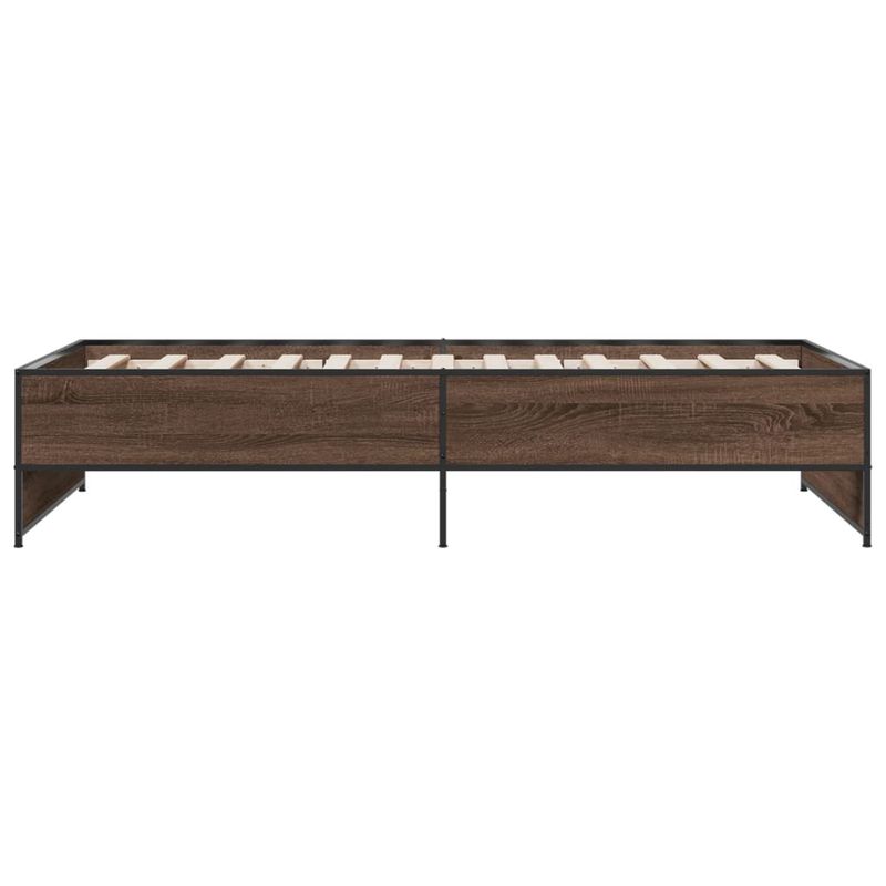 Casa si Gradina - Mobilier - Paturi si accesorii - Paturi - Cadru de pat, stejar maro, 90x200 cm, lemn prelucrat si metal - Infinity.ro