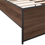 Casa si Gradina - Mobilier - Paturi si accesorii - Paturi - Cadru de pat, stejar maro, 90x200 cm, lemn prelucrat si metal - Infinity.ro