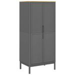 Casa si Gradina - Mobilier - Dulapuri si sifoniere - Sifoniere - Sifonier "FLORO", gri, 77x53x171 cm, lemn masiv pin - Infinity.ro