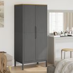 Casa si Gradina - Mobilier - Dulapuri si sifoniere - Sifoniere - Sifonier "FLORO", gri, 77x53x171 cm, lemn masiv pin - Infinity.ro