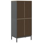 Casa si Gradina - Mobilier - Dulapuri si sifoniere - Sifoniere - Sifonier "FLORO", gri, 77x53x171 cm, lemn masiv pin - Infinity.ro