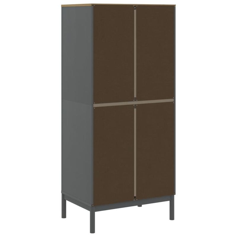 Casa si Gradina - Mobilier - Dulapuri si sifoniere - Sifoniere - Sifonier "FLORO", gri, 77x53x171 cm, lemn masiv pin - Infinity.ro
