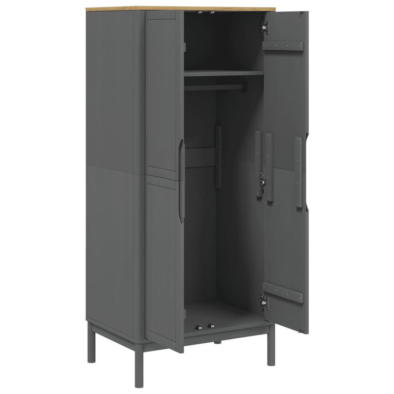 Casa si Gradina - Mobilier - Dulapuri si sifoniere - Sifoniere - Sifonier "FLORO", gri, 77x53x171 cm, lemn masiv pin - Infinity.ro