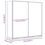 Casa si Gradina - Mobilier - Dulapuri si sifoniere - Dulapuri - Dulap baie cu oglinda negru 64x20x67 cm lemn compozit - Infinity.ro