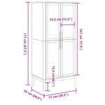 Casa si Gradina - Mobilier - Dulapuri si sifoniere - Sifoniere - Sifonier "FLORO", gri, 77x53x171 cm, lemn masiv pin - Infinity.ro