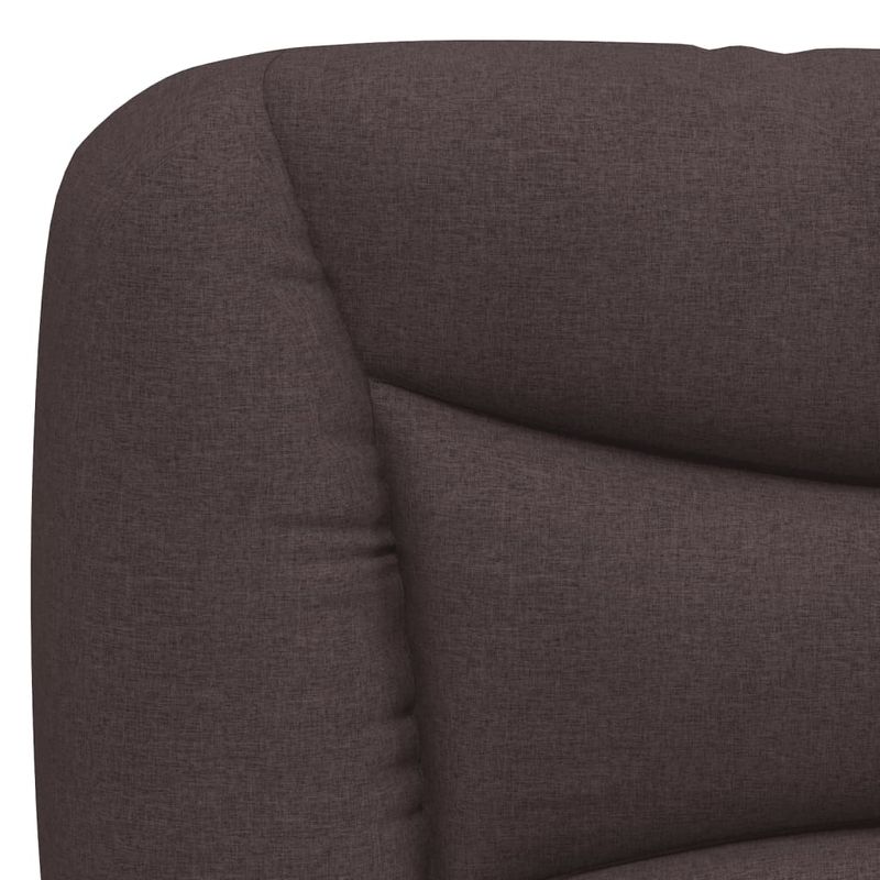 Casa si Gradina - Mobilier - Paturi si accesorii - Paturi - Pat cu saltea, maro inchis, 200x200 cm, textil - Infinity.ro