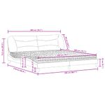 Casa si Gradina - Mobilier - Paturi si accesorii - Paturi - Pat cu saltea, maro inchis, 200x200 cm, textil - Infinity.ro
