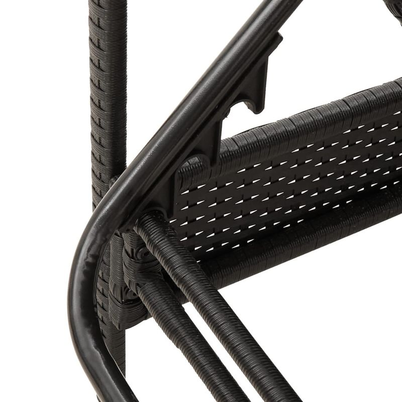 Casa si Gradina - Gradina si terasa - Mobilier exterior - Scaune si sezlonguri gradina - Sezlong cu perna, negru, 63x200x81 cm, poliratan - Infinity.ro