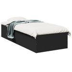 Casa si Gradina - Mobilier - Paturi si accesorii - Paturi - Cadru de pat, negru, 90x190 cm, lemn prelucrat - Infinity.ro