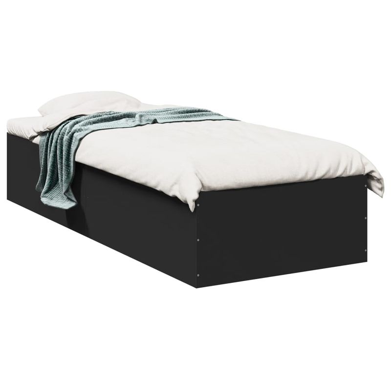 Casa si Gradina - Mobilier - Paturi si accesorii - Paturi - Cadru de pat, negru, 90x190 cm, lemn prelucrat - Infinity.ro