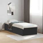 Casa si Gradina - Mobilier - Paturi si accesorii - Paturi - Cadru de pat, negru, 90x190 cm, lemn prelucrat - Infinity.ro