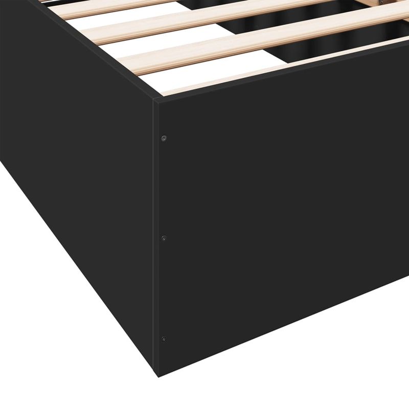 Casa si Gradina - Mobilier - Paturi si accesorii - Paturi - Cadru de pat, negru, 90x190 cm, lemn prelucrat - Infinity.ro