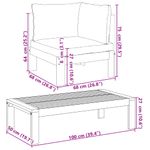 Casa si Gradina - Gradina si terasa - Mobilier exterior - Canapele si fotolii gradina - Set canapea de gradina, 2 piese, cu perne, lemn masiv de acacia - Infinity.ro