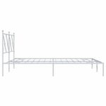 Casa si Gradina - Mobilier - Paturi si accesorii - Paturi - Cadru de pat metalic cu tablie, alb, 150x200 cm - Infinity.ro