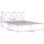 Casa si Gradina - Mobilier - Paturi si accesorii - Paturi - Cadru de pat metalic cu tablie, alb, 150x200 cm - Infinity.ro