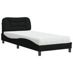 Casa si Gradina - Mobilier - Paturi si accesorii - Paturi - Pat cu saltea, negru, 80x200 cm, textil - Infinity.ro