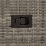 Casa si Gradina - Gradina si terasa - Mobilier exterior - Scaune si sezlonguri gradina - Scaun de gradina rabatabil cu perne, gri, poliratan - Infinity.ro