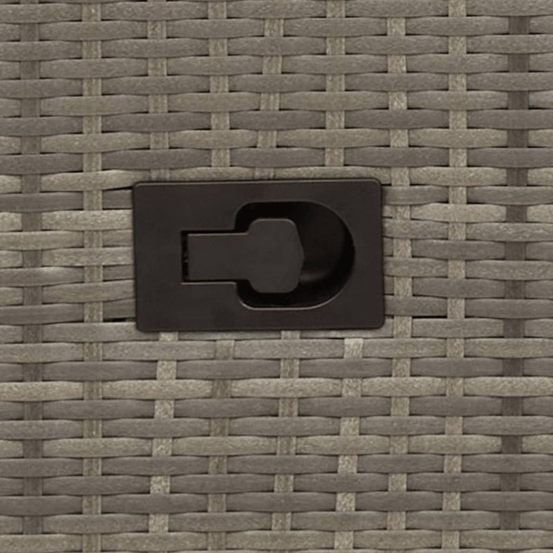 Casa si Gradina - Gradina si terasa - Mobilier exterior - Scaune si sezlonguri gradina - Scaun de gradina rabatabil cu perne, gri, poliratan - Infinity.ro