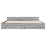 Casa si Gradina - Mobilier - Paturi si accesorii - Paturi - Cadru de pat cu sertare gri sonoma 180x200 cm lemn prelucrat - Infinity.ro