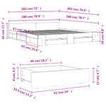 Casa si Gradina - Mobilier - Paturi si accesorii - Paturi - Cadru de pat cu sertare gri sonoma 180x200 cm lemn prelucrat - Infinity.ro