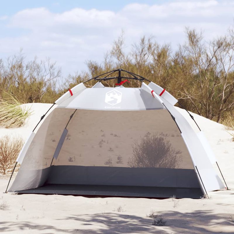Sport si Outdoor - Camping - Corturi camping - Cort camping 4 persoane gri impermeabil setare rapida - Infinity.ro