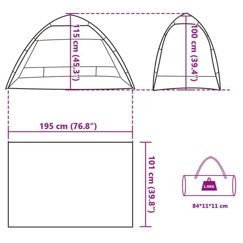 Sport si Outdoor - Camping - Corturi camping - Cort camping 4 persoane gri impermeabil setare rapida - Infinity.ro