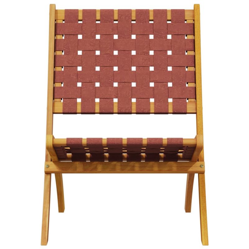 Casa si Gradina - Gradina si terasa - Mobilier exterior - Scaune si sezlonguri gradina - Scaune de gradina pliante, 2 buc., cu masa, rosu, lemn masiv - Infinity.ro