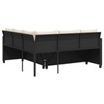 Casa si Gradina - Gradina si terasa - Mobilier exterior - Seturi mobila gradina - Canapea de gradina cu masa/perne, forma de L, poliratan negru - Infinity.ro