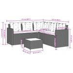 Casa si Gradina - Gradina si terasa - Mobilier exterior - Seturi mobila gradina - Canapea de gradina cu masa/perne, forma de L, poliratan negru - Infinity.ro