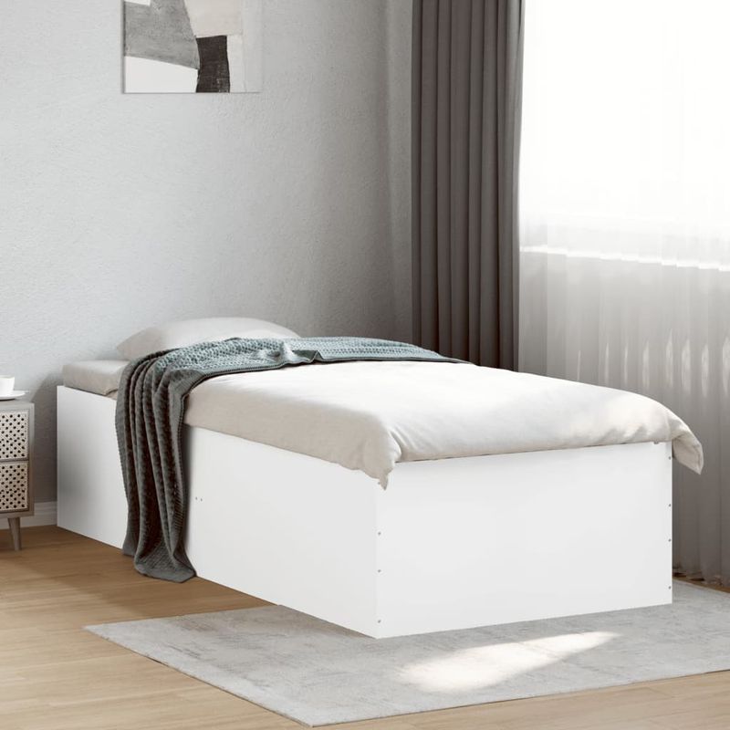 Casa si Gradina - Mobilier - Paturi si accesorii - Paturi - Cadru de pat, alb, 90x200 cm, lemn prelucrat - Infinity.ro