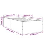 Casa si Gradina - Mobilier - Paturi si accesorii - Paturi - Cadru de pat, alb, 90x200 cm, lemn prelucrat - Infinity.ro