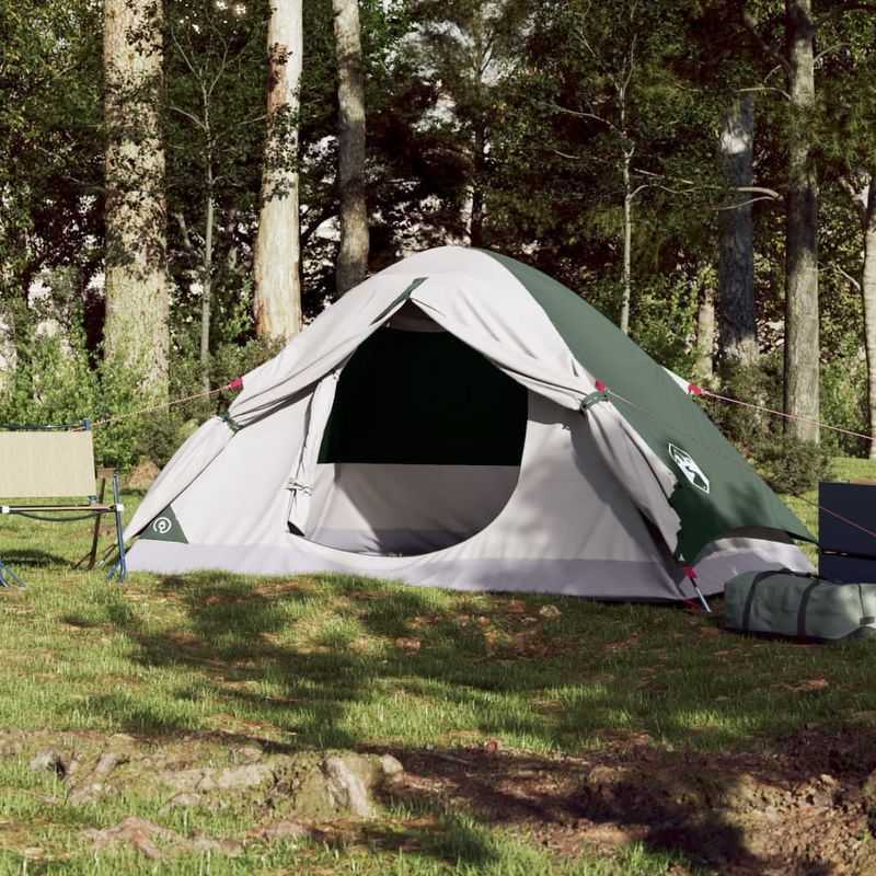 Sport si Outdoor - Camping - Corturi camping - Cort de camping cupola pentru 4 persoane, verde, impermeabil - Infinity.ro