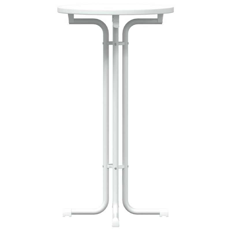 Casa si Gradina - Mobilier - Mese si birouri - Mese bucatarie si dining - Masa de bucatarie, alb, Ø60x110 cm, lemn prelucrat si otel - Infinity.ro