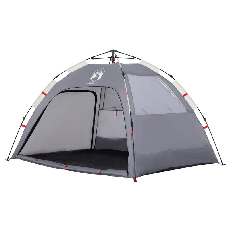 Sport si Outdoor - Camping - Corturi camping - Cort camping 4 persoane gri impermeabil setare rapida - Infinity.ro