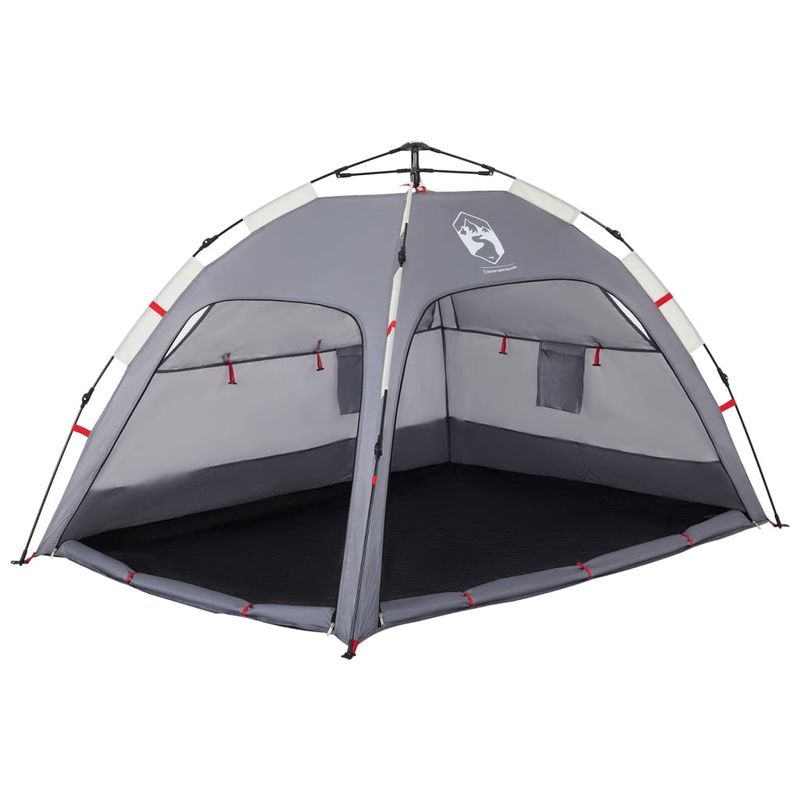 Sport si Outdoor - Camping - Corturi camping - Cort camping 4 persoane gri impermeabil setare rapida - Infinity.ro