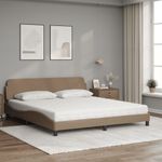 Casa si Gradina - Mobilier - Paturi si accesorii - Paturi - Pat cu saltea, cappuccino, 180x200cm piele ecologica - Infinity.ro