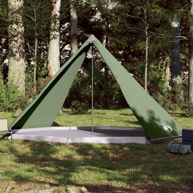 Sport si Outdoor - Camping - Corturi camping - Cort de familie Tipi pentru 8 persoane, verde, impermeabil - Infinity.ro