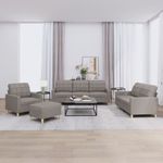 Casa si Gradina - Mobilier - Seturi de mobilier - Seturi living - Set de canapea cu perne, 4 piese, gri taupe, material textil - Infinity.ro