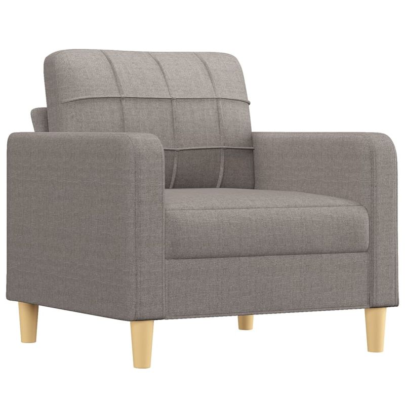 Casa si Gradina - Mobilier - Seturi de mobilier - Seturi living - Set de canapea cu perne, 4 piese, gri taupe, material textil - Infinity.ro