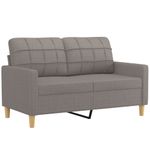 Casa si Gradina - Mobilier - Seturi de mobilier - Seturi living - Set de canapea cu perne, 4 piese, gri taupe, material textil - Infinity.ro