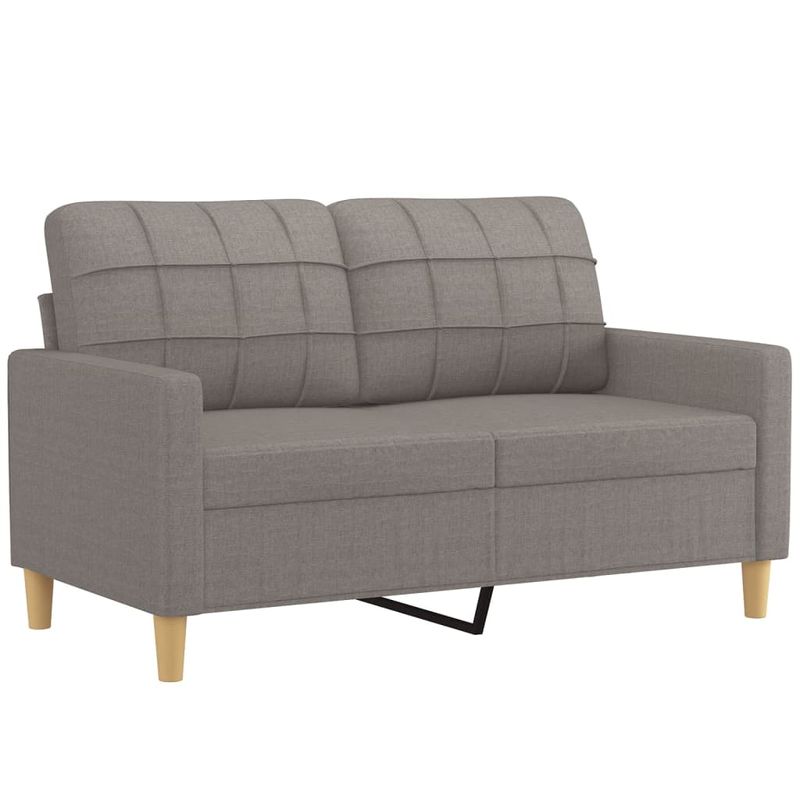 Casa si Gradina - Mobilier - Seturi de mobilier - Seturi living - Set de canapea cu perne, 4 piese, gri taupe, material textil - Infinity.ro