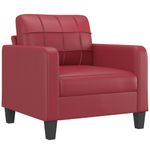 Casa si Gradina - Mobilier - Seturi de mobilier - Seturi living - Set de canapele cu perne, 4 piese, rosu vin, piele ecologica - Infinity.ro