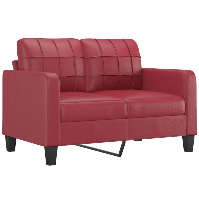 Casa si Gradina - Mobilier - Seturi de mobilier - Seturi living - Set de canapele cu perne, 4 piese, rosu vin, piele ecologica - Infinity.ro