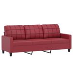 Casa si Gradina - Mobilier - Seturi de mobilier - Seturi living - Set de canapele cu perne, 4 piese, rosu vin, piele ecologica - Infinity.ro